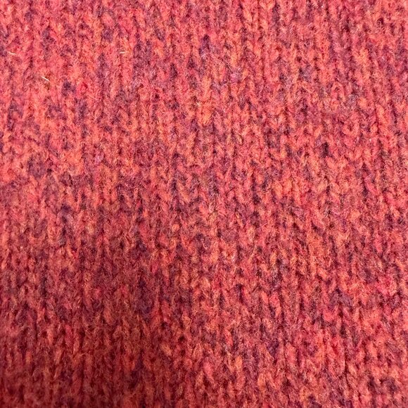 EILEEN FISHER Women's EUC Marled Turtleneck Wool Sweater Red | Size M - Picture 3 of 7